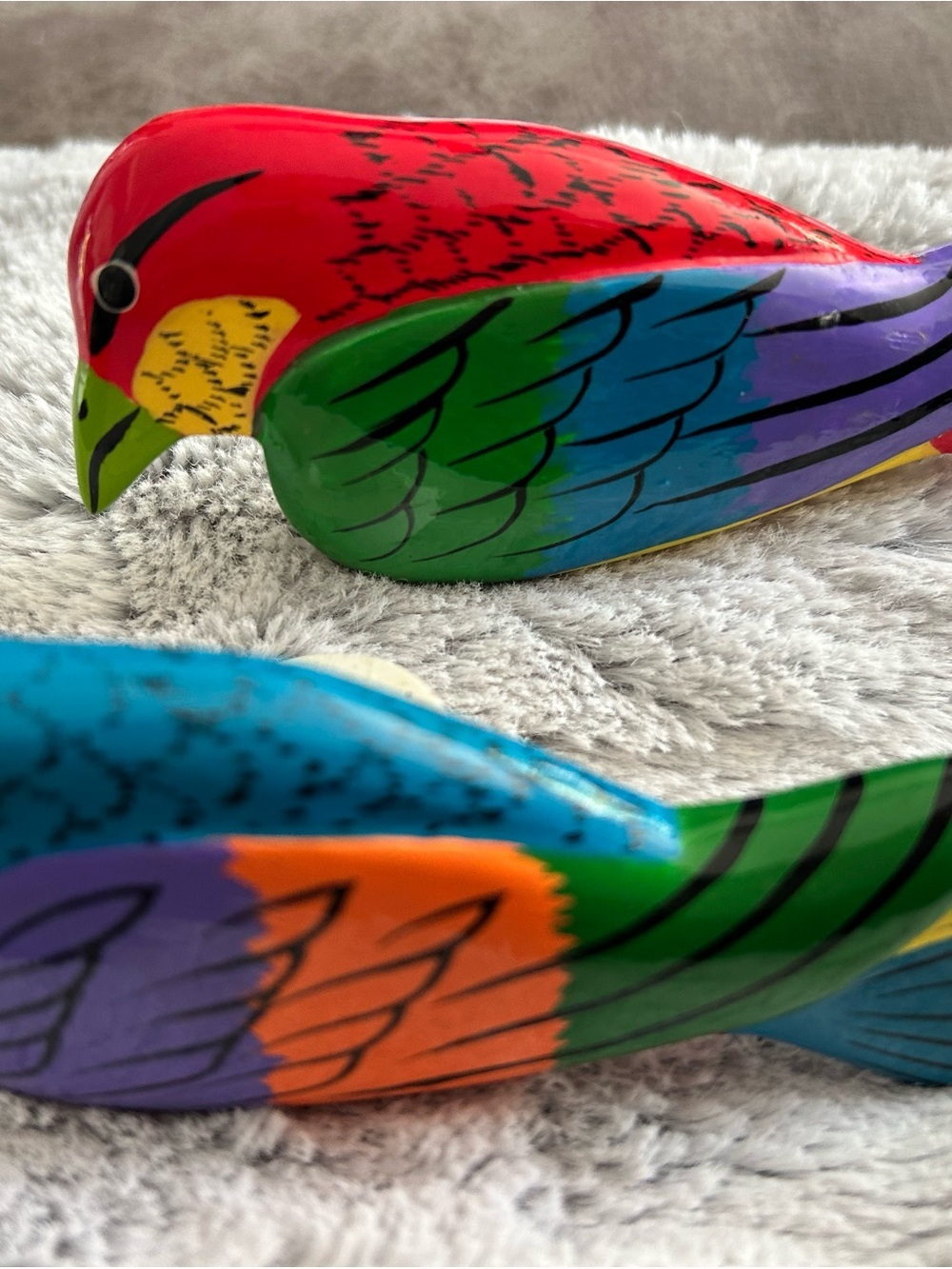 4/$100 Hand-Painted Colorful Decorative Bird Figurine napkins ring holder